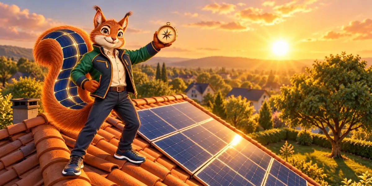 Orientation des panneaux solaires : 6 % de perte au sud-est, 20 % à l’est